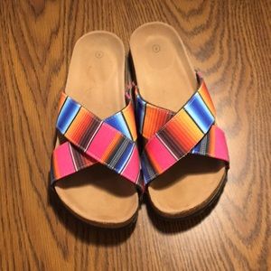 Serape sandals